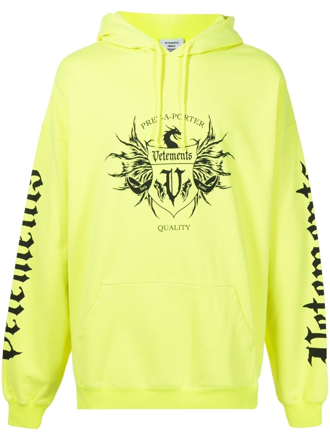 

VETEMENTS худи с логотипом, желтый