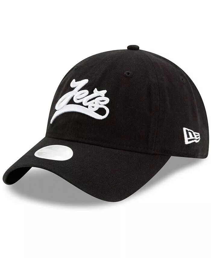 

Женская черная шапка New York Jets Tail Sweep 9TWENTY с регулируемой посадкой New Era