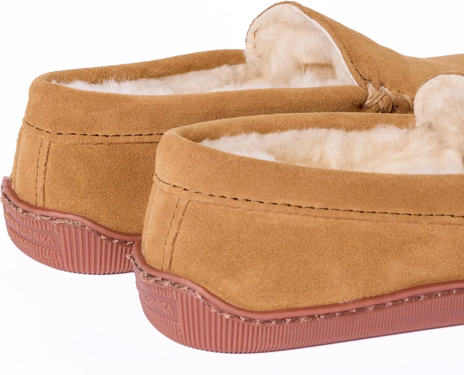 Мужские мокасины Minnetonka с жесткой подошвой из овчины — фото 4