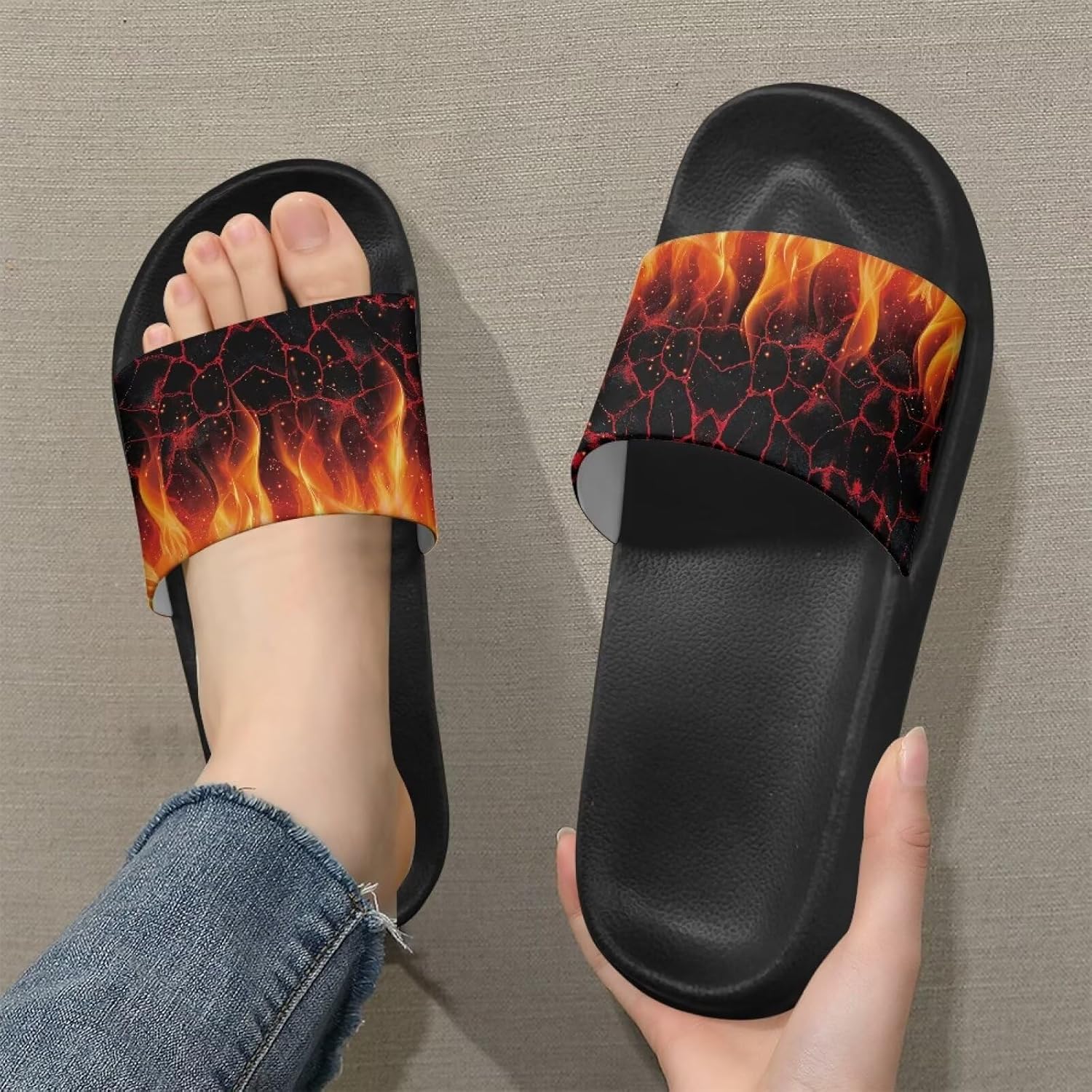 Тапочеки Jrysaedy House Slides, Flame Magma — фото 3