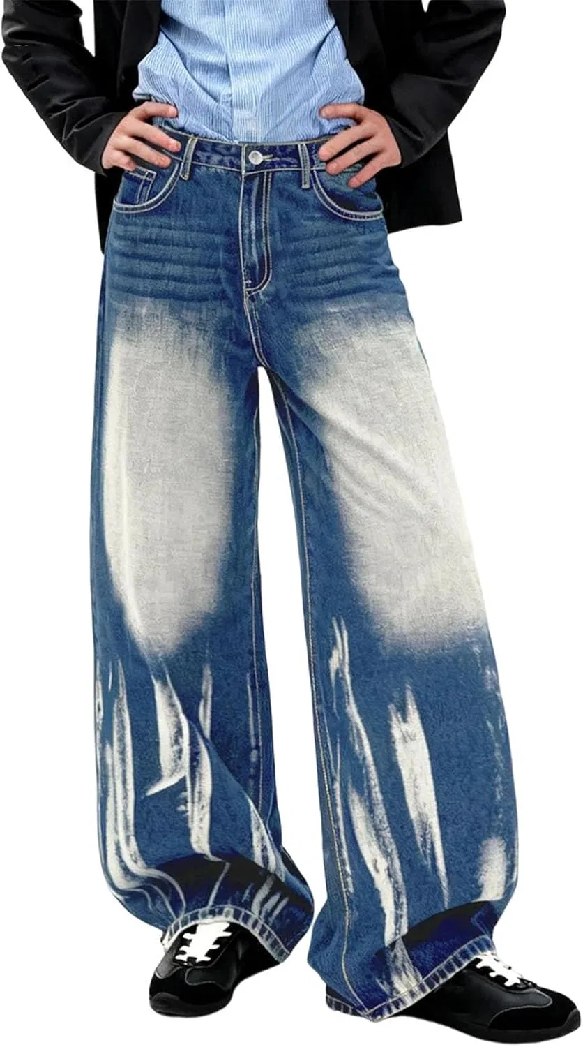 Джинсы свободные Retro Washed, Blue