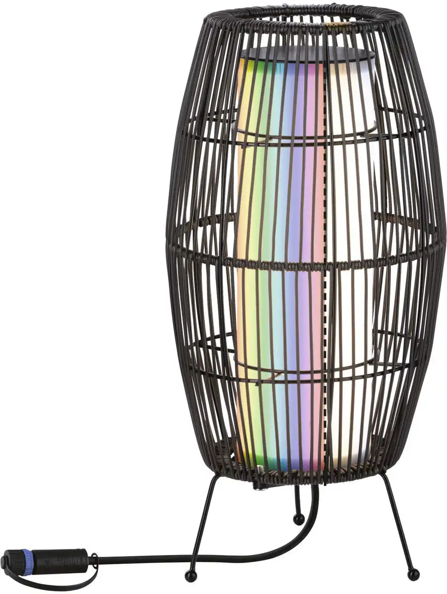 

Светодиодный садовый светильник Paulmann "Outdoor Plug & Shine Basket 40 RGBW ZigBee IP44", 1 лампа, ZigBee IP44 RGBW Ø 20,0 см, Высота: 40,0 см., черный