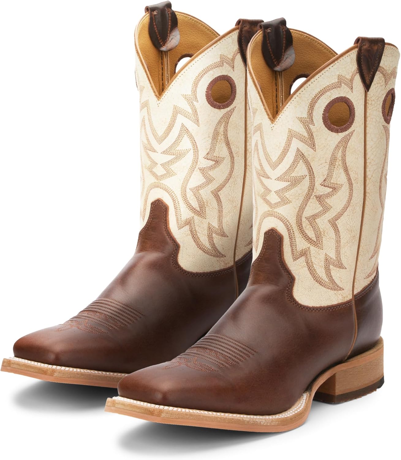 

Мужские ковбойские сапоги Justin Caddo 11 Western - Прочные премиальные сапоги из цельнозерновой кожи с квадратным носком, выполненные с полной двойной строчкой по подошве, Cognac Damiana