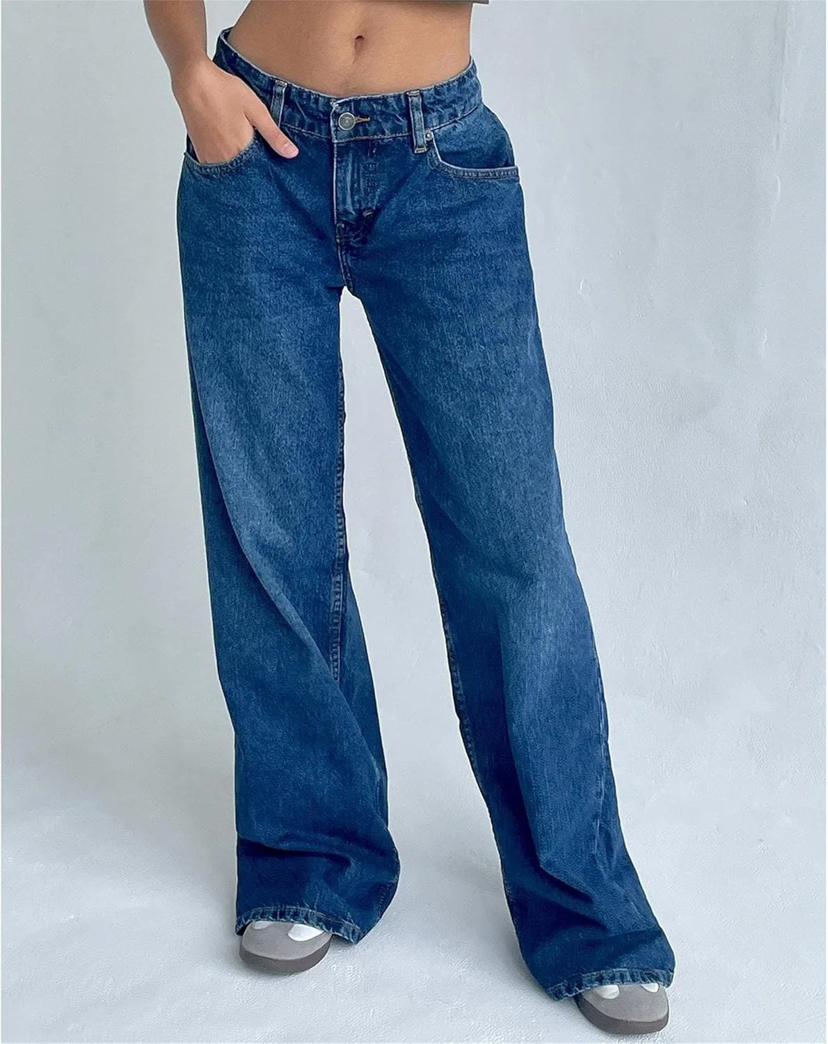 Джинсы Wide Leg, Navy Blue — фото 2