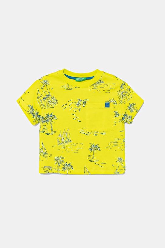 

Детская хлопковая футболка United Colors Of Benetton, зеленый
