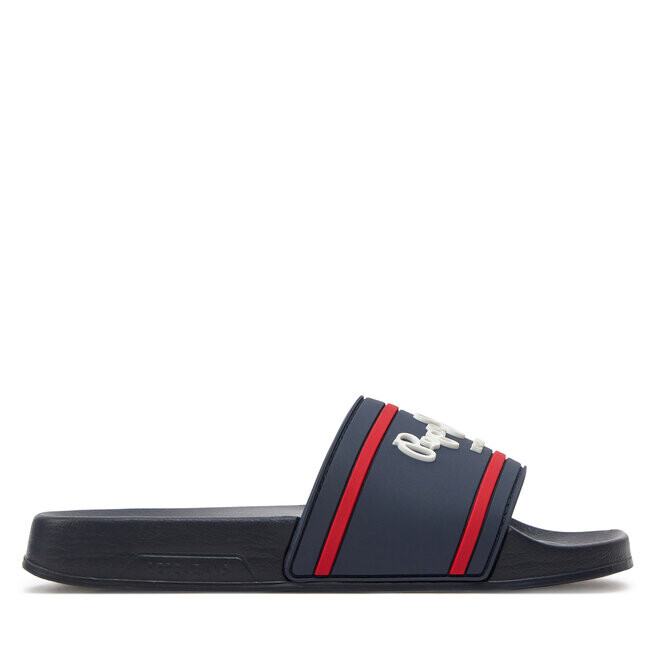 

Шлепанцы Pepe Jeans Slider Logo B PBS70054 Ocean Blue 588, темно-синий