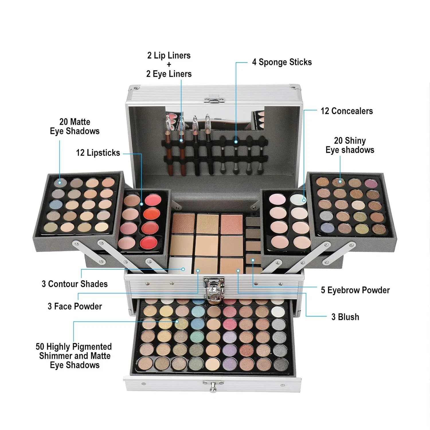 Набор косметики FantasyDay Pro All In One 132 Ultimate Colors Make Up Urban Beauty Box #2 Fantasyday, #2 — фото 2