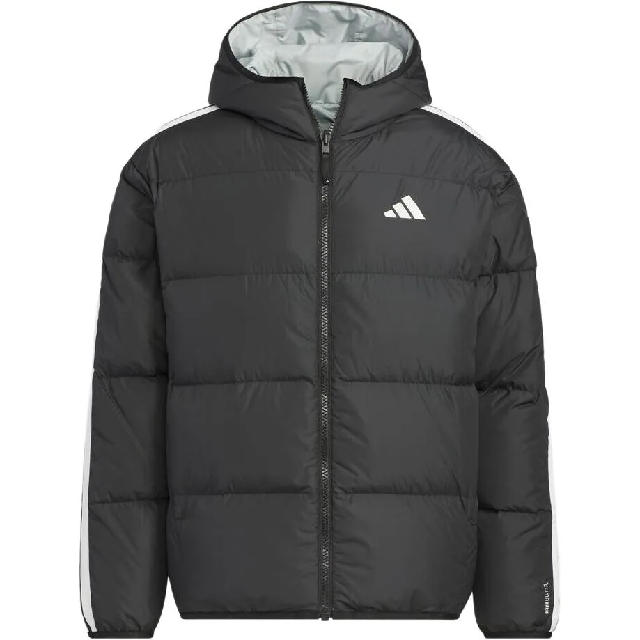 Пуховик мужской с капюшоном, реверсивный Adidas, черный (with A Free Adidas Sock 1 Pack) — фото 3