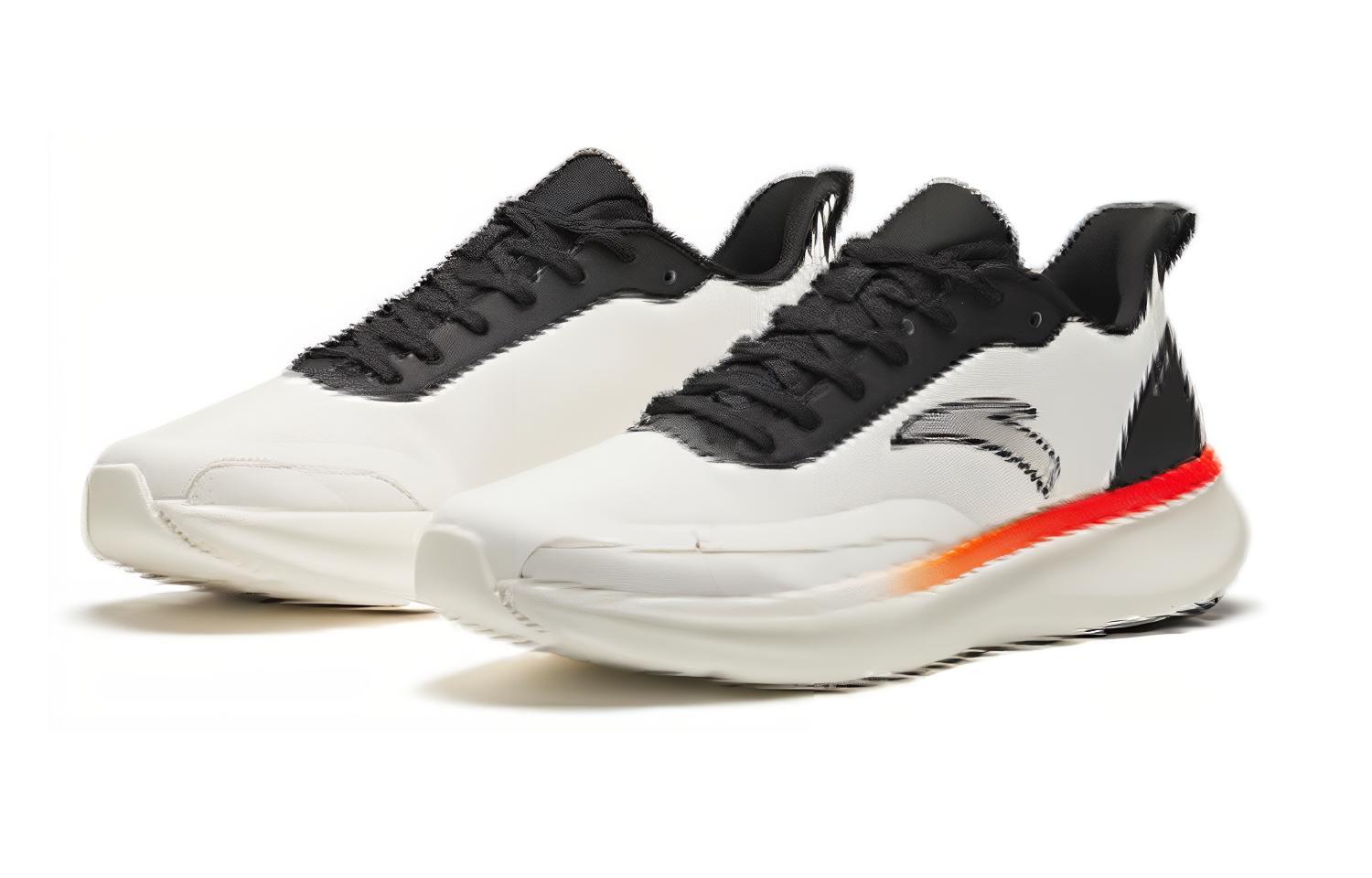 Прочные дышащие низкие кроссовки для бега Anta Running Collection мужские бело-черные — фото 2