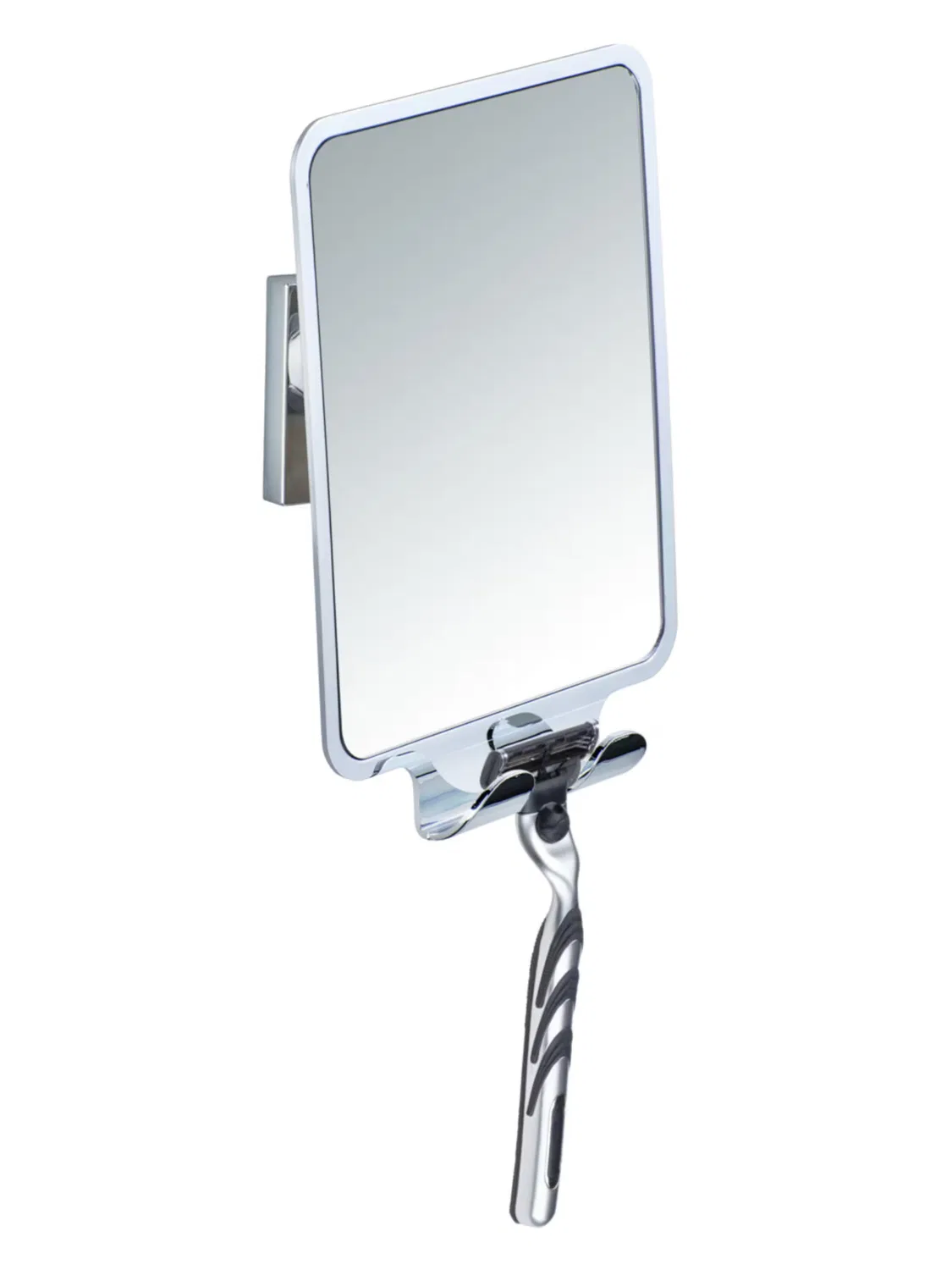 Косметическое зеркало 'Vacuum-Loc Quadro' Wenko, Silver — фото 2