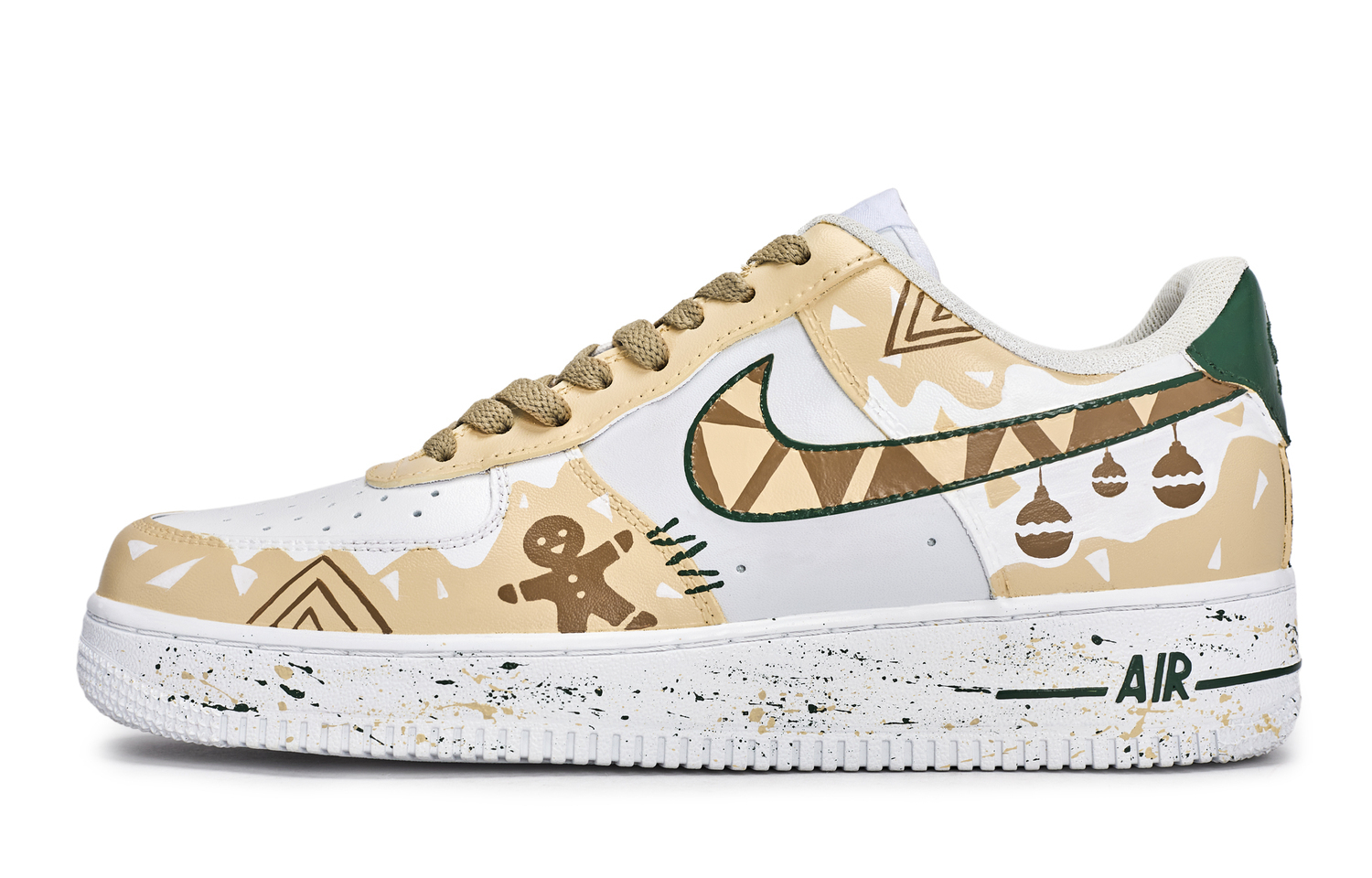 

Nike Air Force 1 811 Manufacturing, Gingerbread Crisps Low top Skateboard Shoes Unisex White Beige Yellow