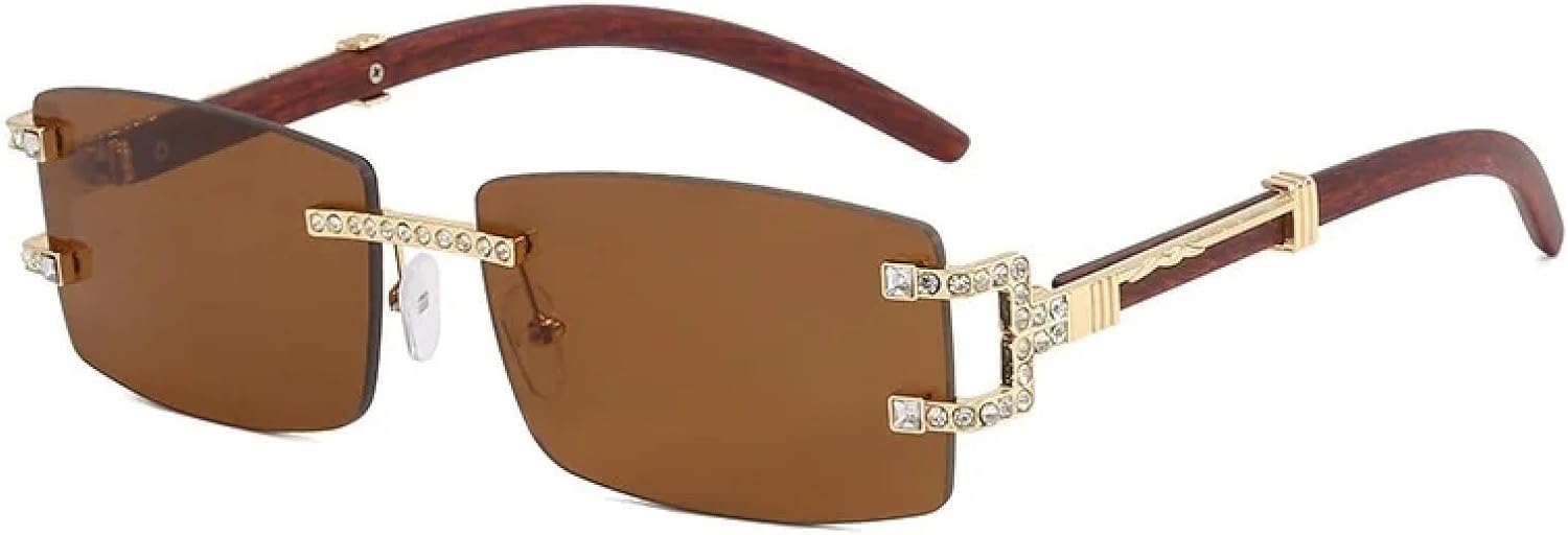 

Солнцезащитные очки с защитой от УФ-излучения UV400 | Без оправы, цветные линзы | Для женщин и мужчин, для занятий спортом на открытом воздухе и вождения DSVIGF, Brown