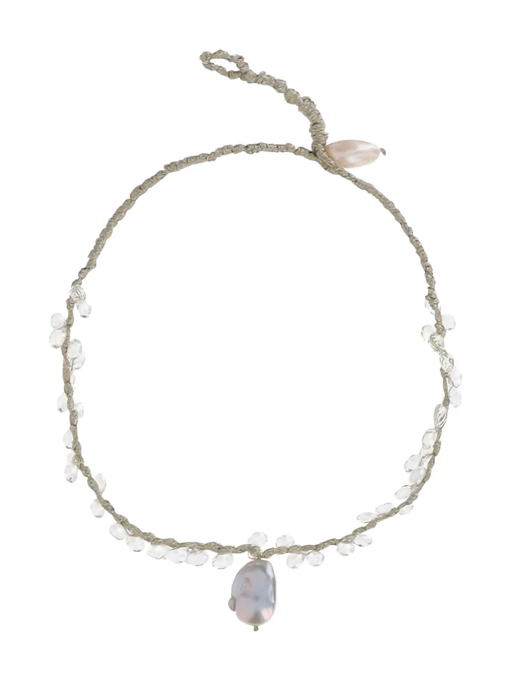 

Колье с кристальным кулоном Mela, бежевый