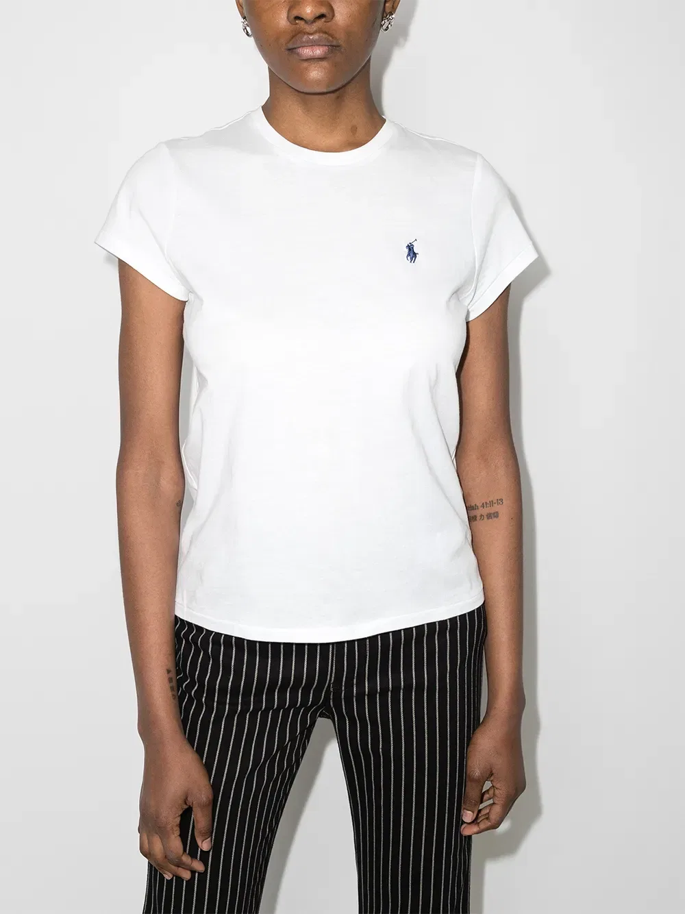 Узкая хлопковая футболка Polo Pony Polo Ralph Lauren, белый — фото 2