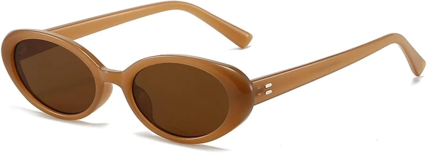 

Солнцезащитные очки с защитой от УФ-излучения UV400 | Овальные и круглые, в стиле панк | Для женщин и мужчин, для занятий спортом на открытом воздухе и вождения DSVIGF, Brown-brown