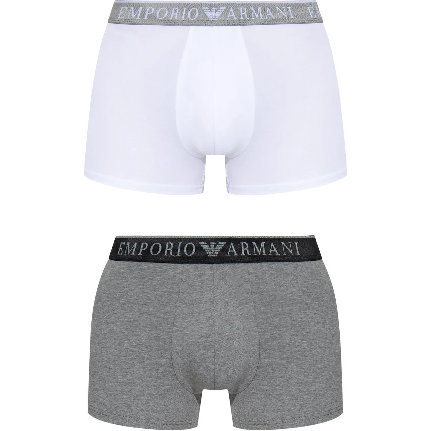 Трусы мужские 2 Pack EMPORIO ARMANI, 2 pack (белый+серый)