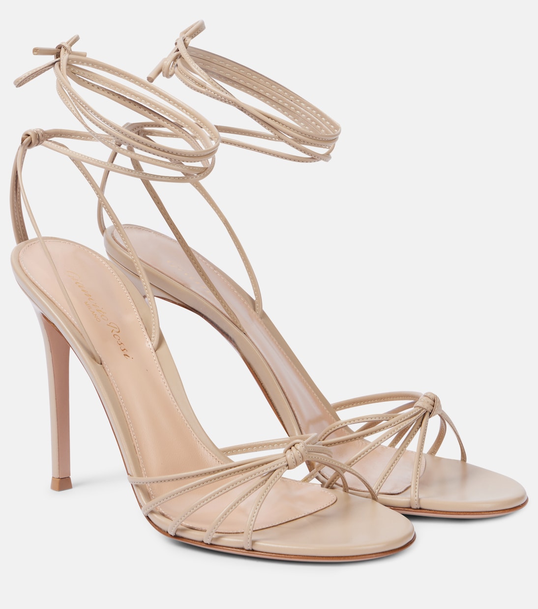 Кожаные сандалии Strappy 105 с ремешками Gianvito Rossi, Snad