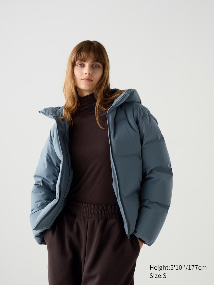 Очень теплая футболка из смеси кашемира heattech с высоким воротом Uniqlo, цвет 09 черный — фото 2