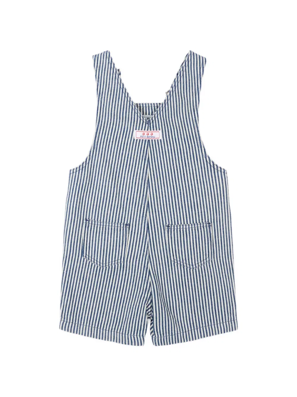 Полосатые комбинезоны Petit Bateau, синий — фото 2