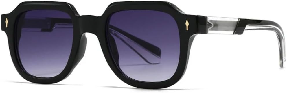 

Ретро двухцветные солнцезащитные очки для женщин и мужчин с заклепками, роскошные, с градиентным затемнением, защита от УФ-излучения UV400 TVTBBVV, Black Gray Gradient