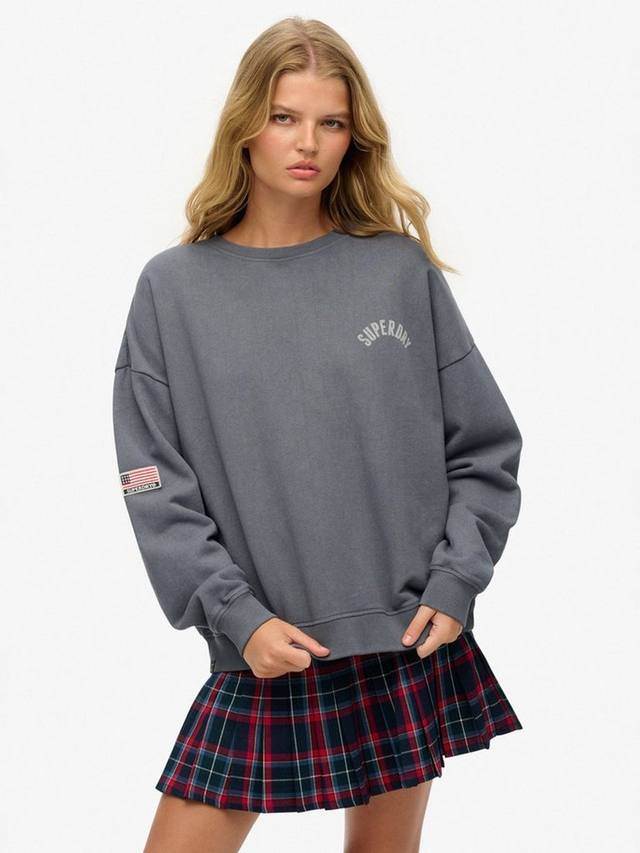 

Принтованный худи Athletic Essentials Superdry, Charcoal/Off White