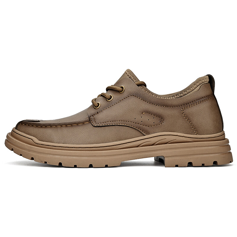 Туфли мужские Men"s Casual Men Low-Top Bull Charm, хаки — фото 2
