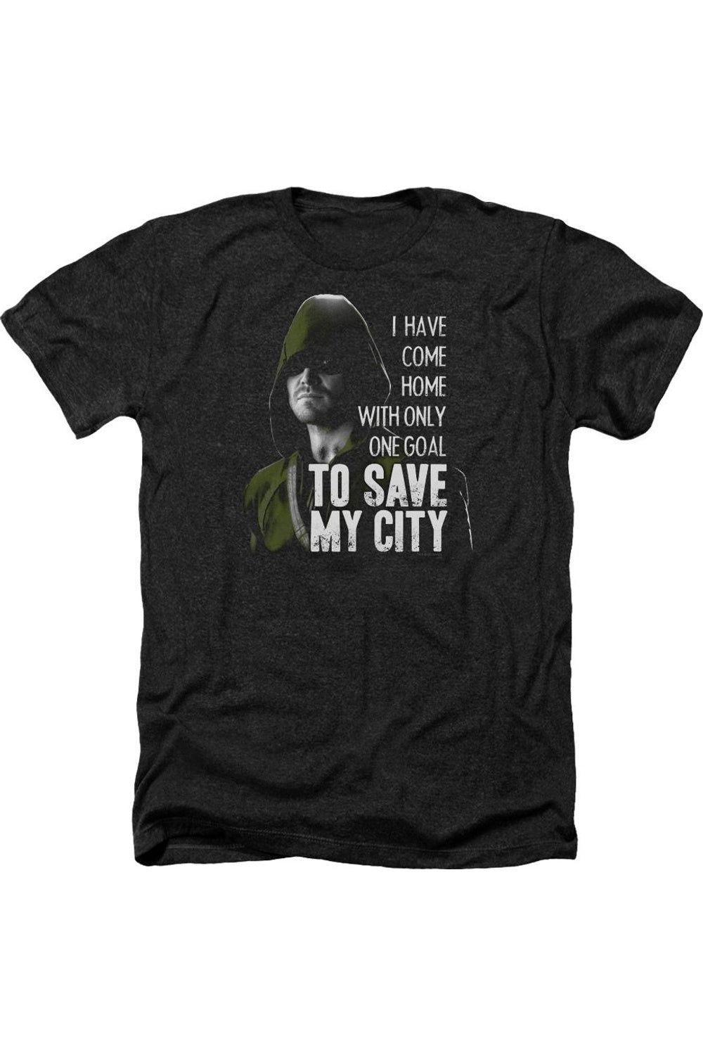 

Футболка/футболка Arrow Save My City для взрослых Heather Gildan, черный