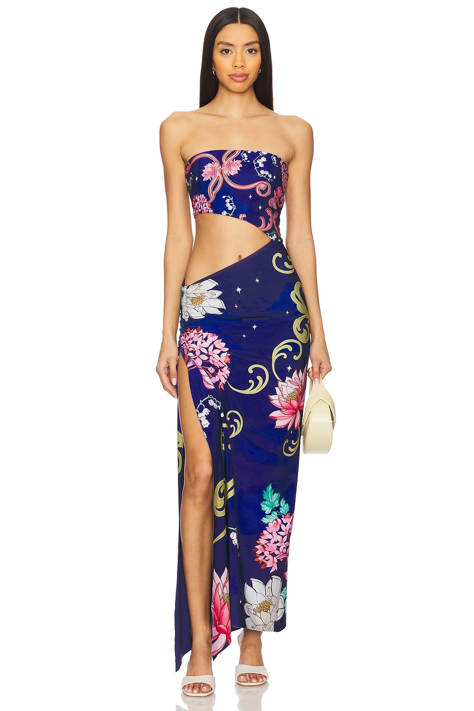 

X revolve длинное платье gwen Agua Bendita, navy multi