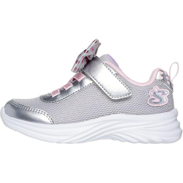 

Skechers Kids Dream Dancer Extra Bow противоскользящие износостойкие низкие топы для малышей silver pink