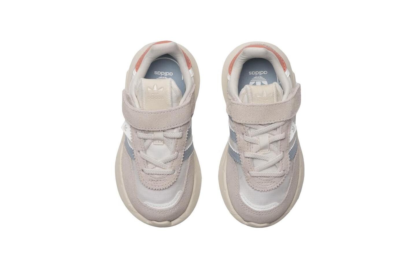 Ретро-кроссовки F2 для малышей Adidas Originals, белый/коричневый — фото 4