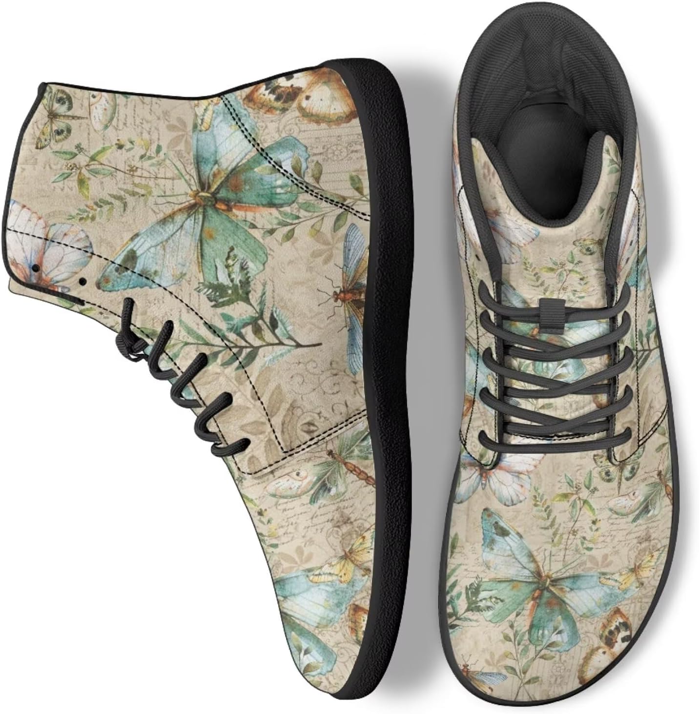 

Женские высокие кроссовки-бабочки для ходьбы, модные рабочие, офисные, спортивные, босоножки Ecaestolph, зеленый