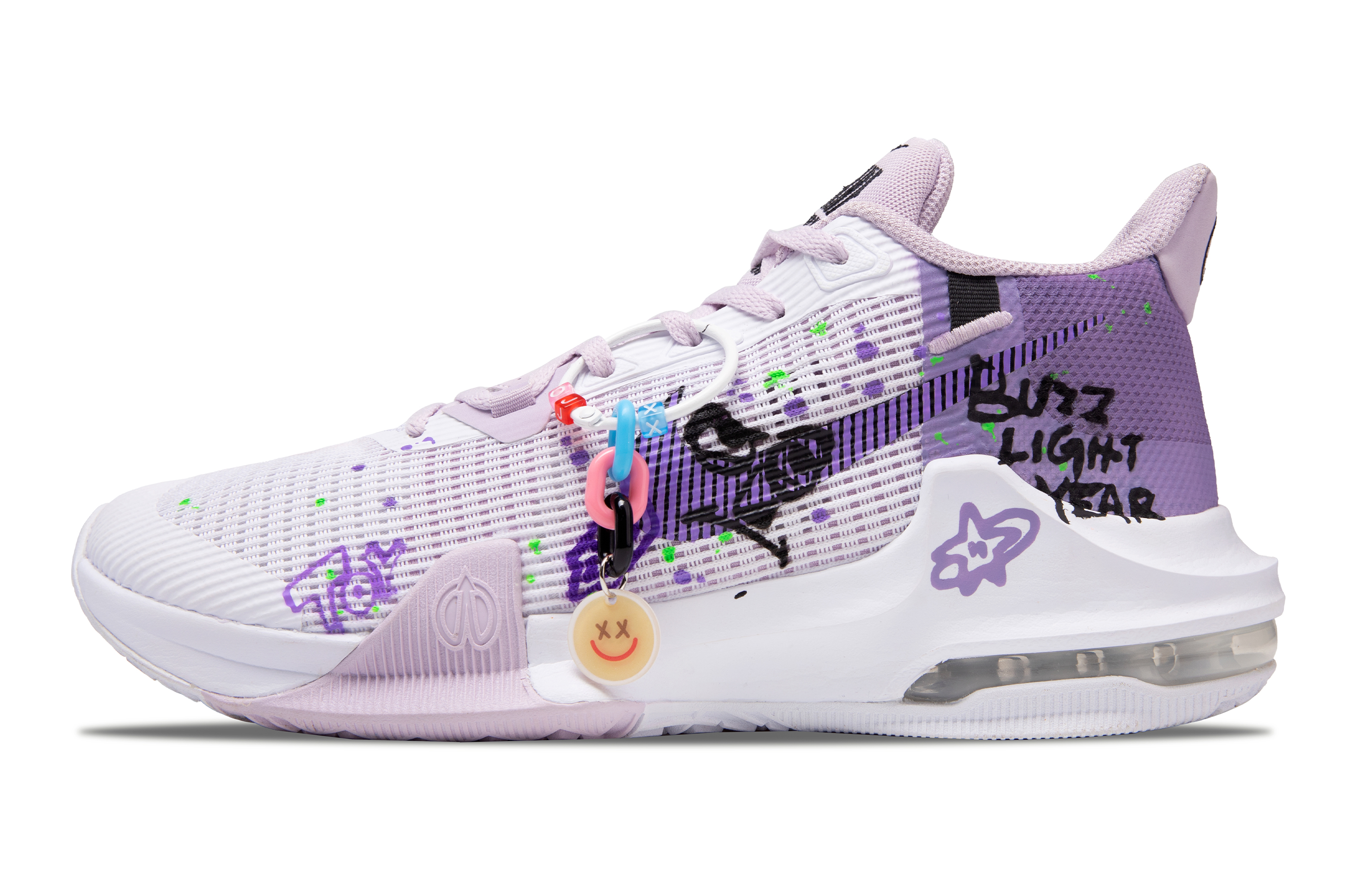 

Nike Баскетбольные кроссовки Air Max Impact, низкие, мужские, белые, фиолетовые
