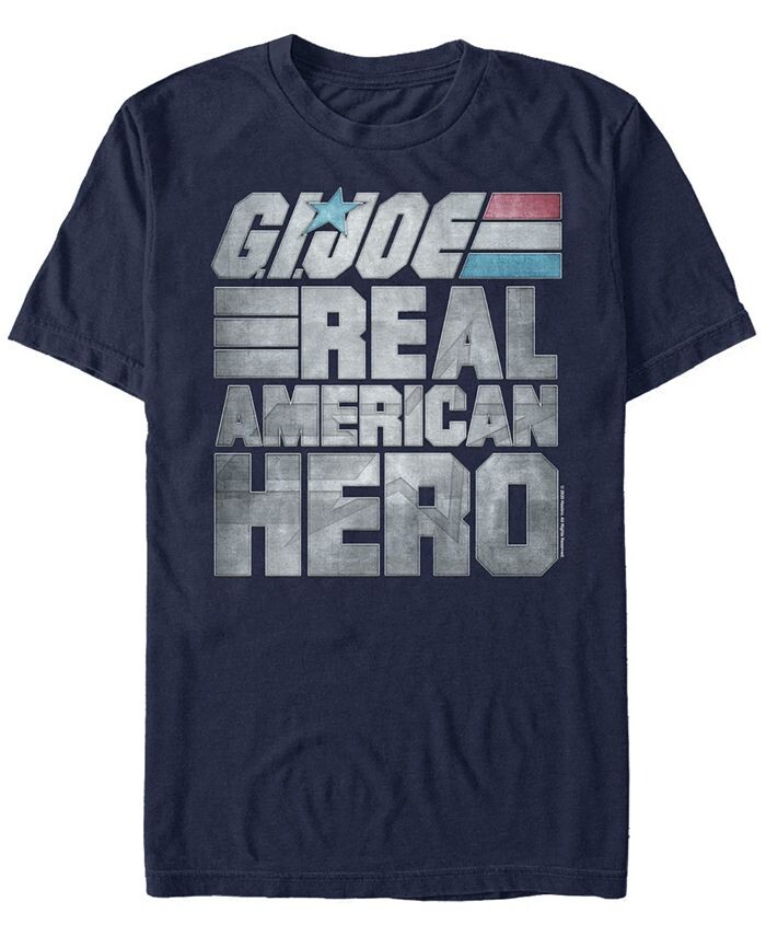 

Мужская футболка с короткими рукавами и текстом GIJoe Real American Hero Fifth Sun, синий