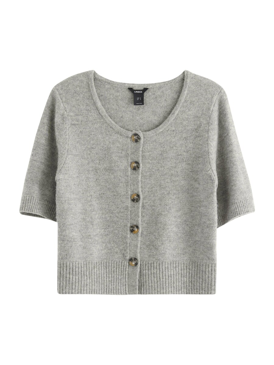 

Вязаный кардиган Lindex Therese, mottled grey