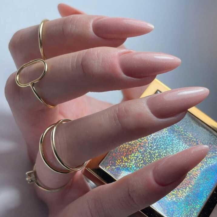 Molly Lac, Гель для наращивания ногтей, Porcelain Sparkle Gel Laskovska Dirty Pink, 15 мл — фото 4