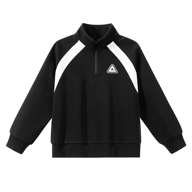Свитшот детский с воротником-стойкой PEAK Black/PK White Gray Silicone K