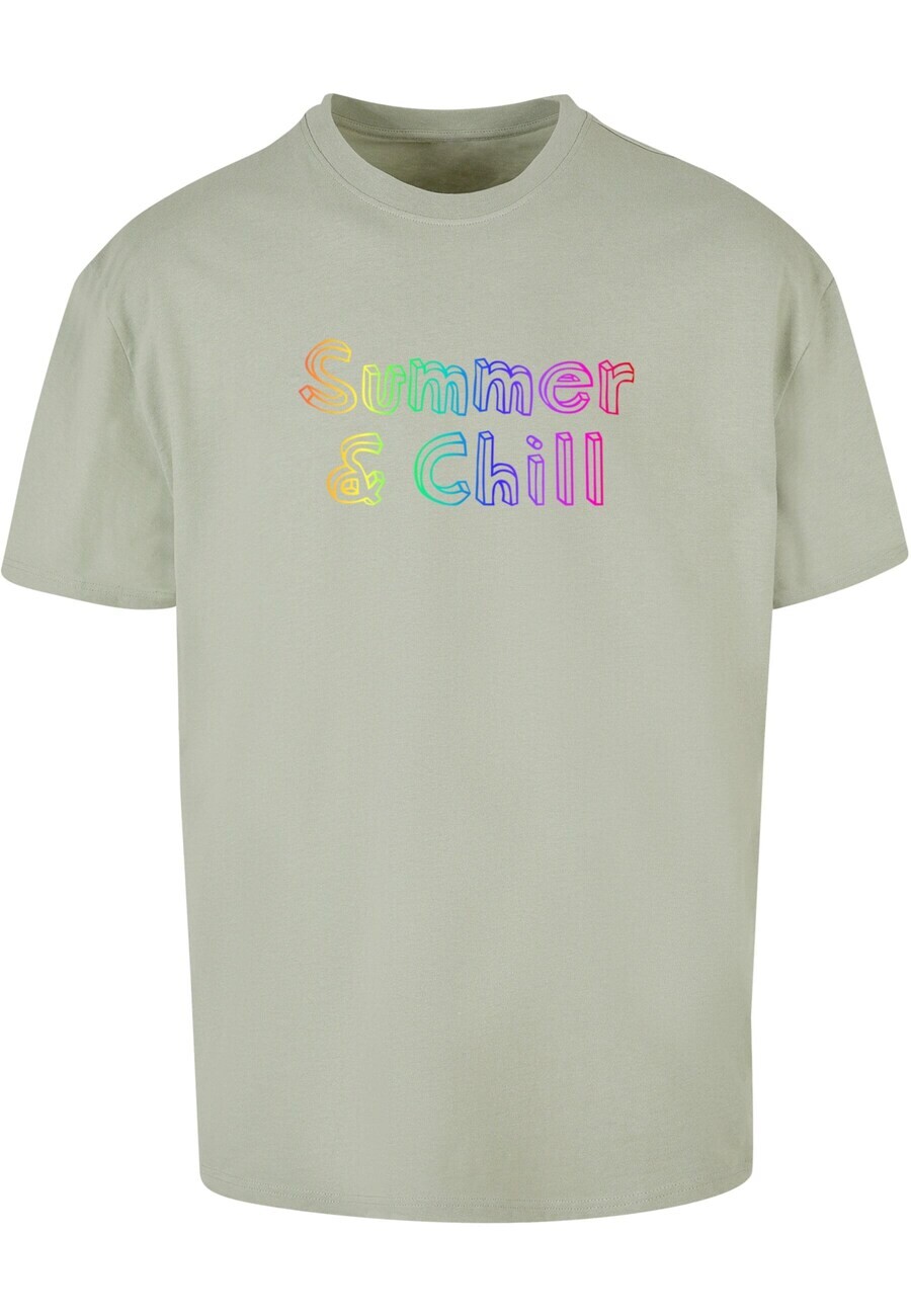 

Футболка Merchcode SUMMER AND CHILL RAINBOW, цвет Green/Khaki