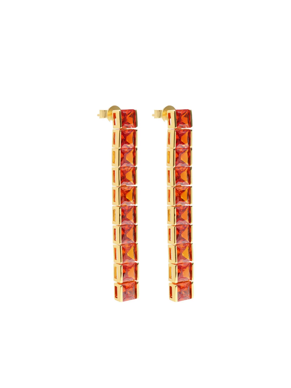 

Теннисные серьги с квадратными камнями Izabel Display, золотой