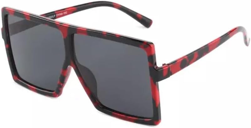 

Модные солнцезащитные очки большого размера в стиле ретро с градиентным переходом цвета и крупной оправой для женщин, цельная конструкция, многослойные прозрачные линзы KTUCN, C21 Red Demi