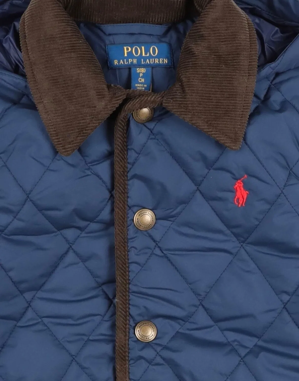 Куртка стеганая с капюшоном POLO RALPH LAUREN синяя — фото 3