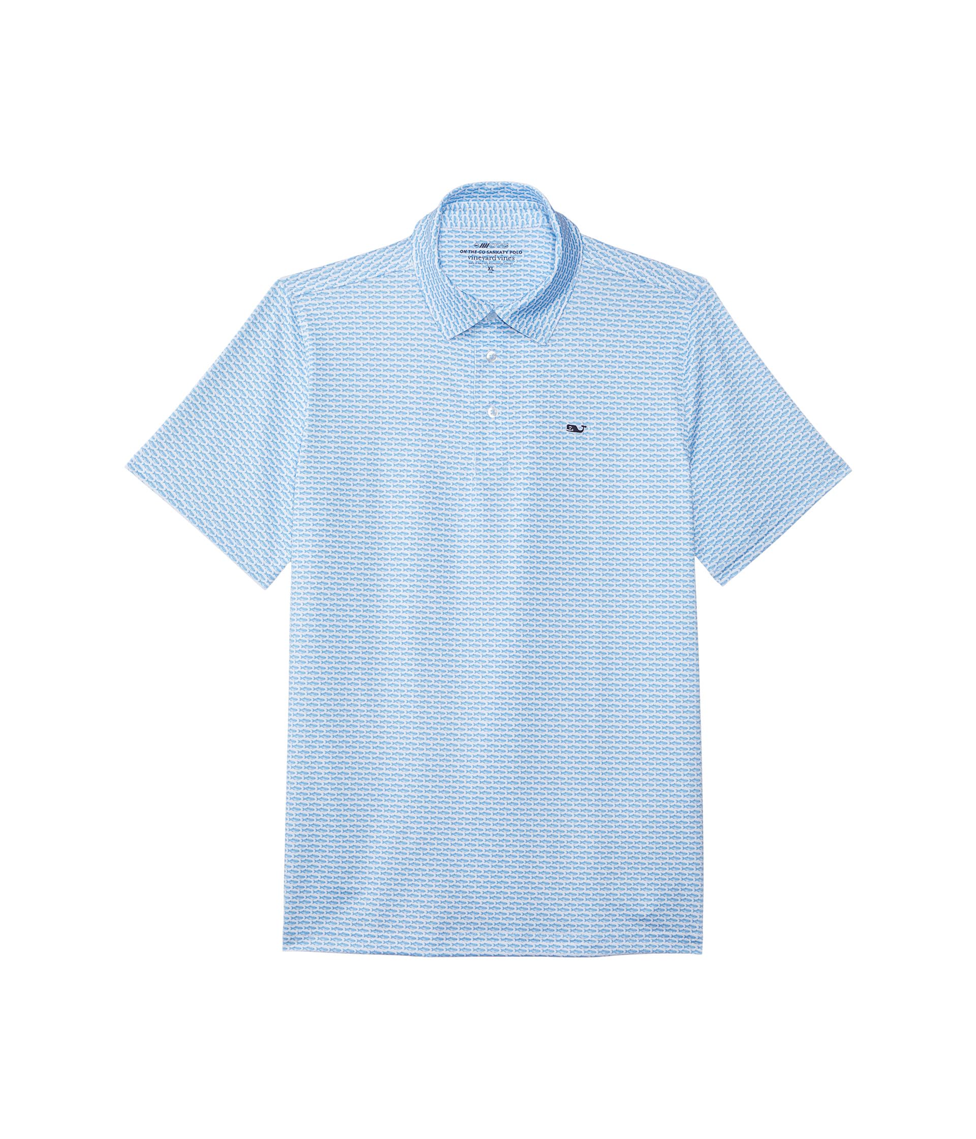 

Поло Vineyard Vines Kids Boys Printed Sankaty Polo(Toddler/Little Kids/Big Kids), цвет Bonefish Jake Blue