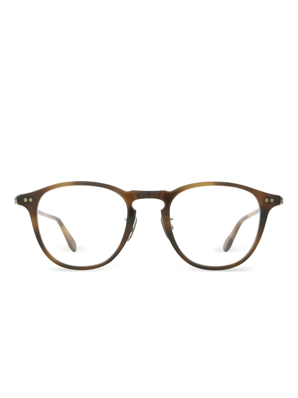 

Очки Hampton в круглой оправе Garrett Leight, коричневый