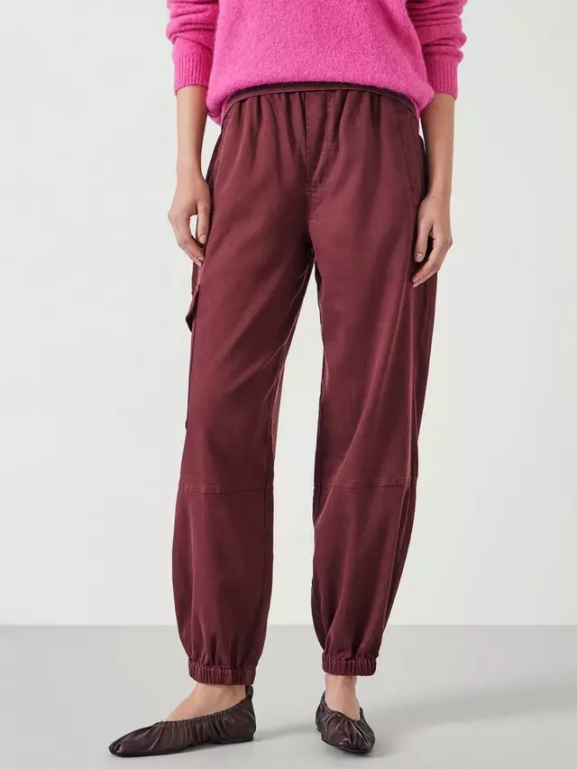 

Брюки HUSH Ava Washed Cargo, бордовый