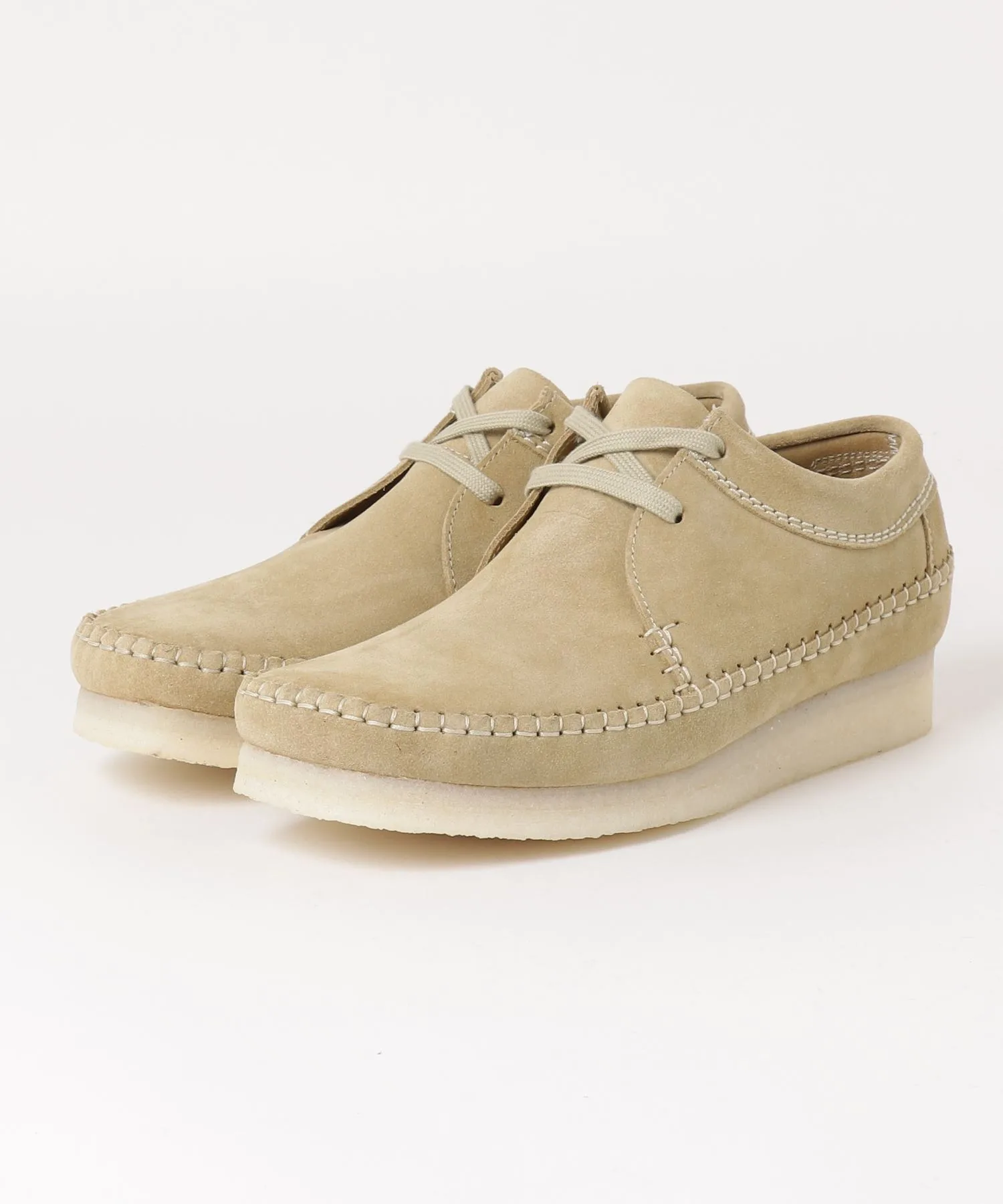 Мужские мокасины из натуральной кожи Weaver Clarks бежевые