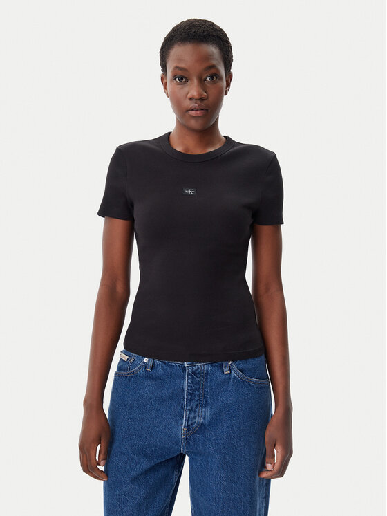 

Облегающая футболка J20J225245 Calvin Klein Jeans, черный