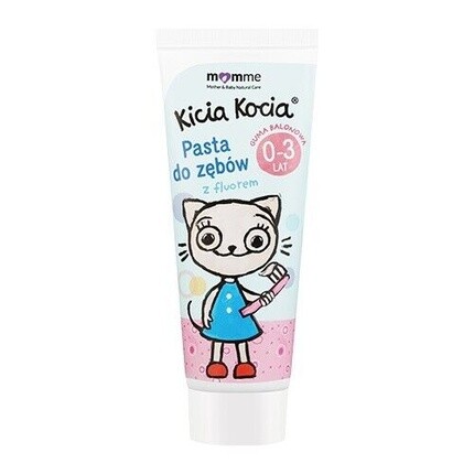 

Зубная паста Kicia Kocia с фтором для детей от 0 до 3 лет со вкусом жевательной резинки Balloon 50 мл Markenlos