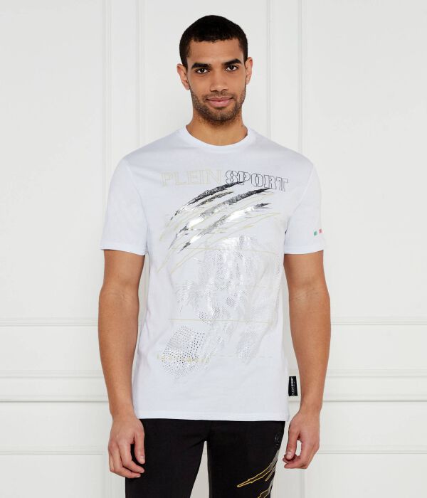 

Футболка ламинированная Loose fit Plein Sport, белый