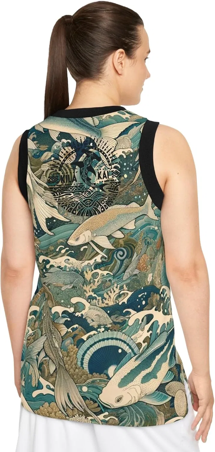 Kila Kai Майка CamoKoi Ringer, спортивная майка, одежда для спортзала, Black Rib — фото 4