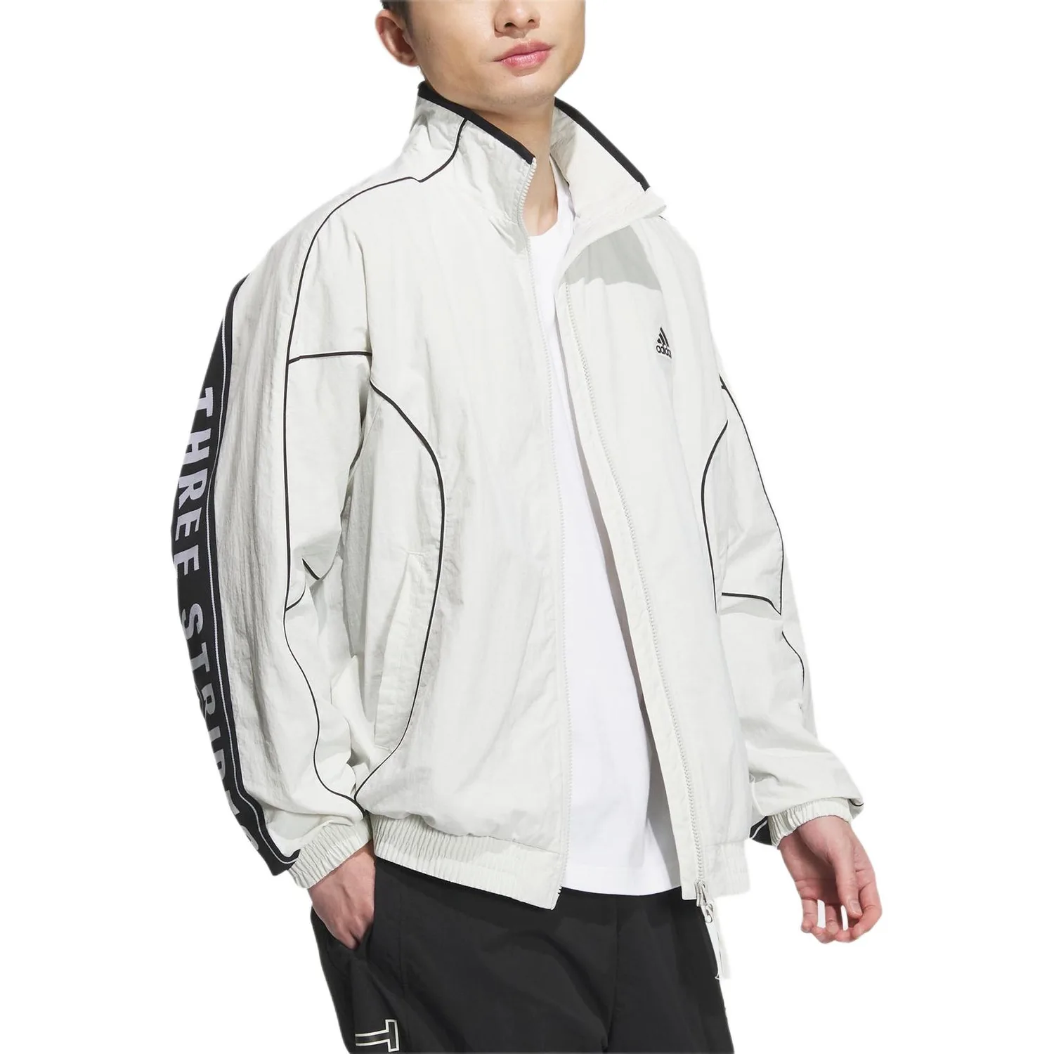 Adidas Куртка-Куртка с морщинистой подкладкой unisex track gray — фото 4