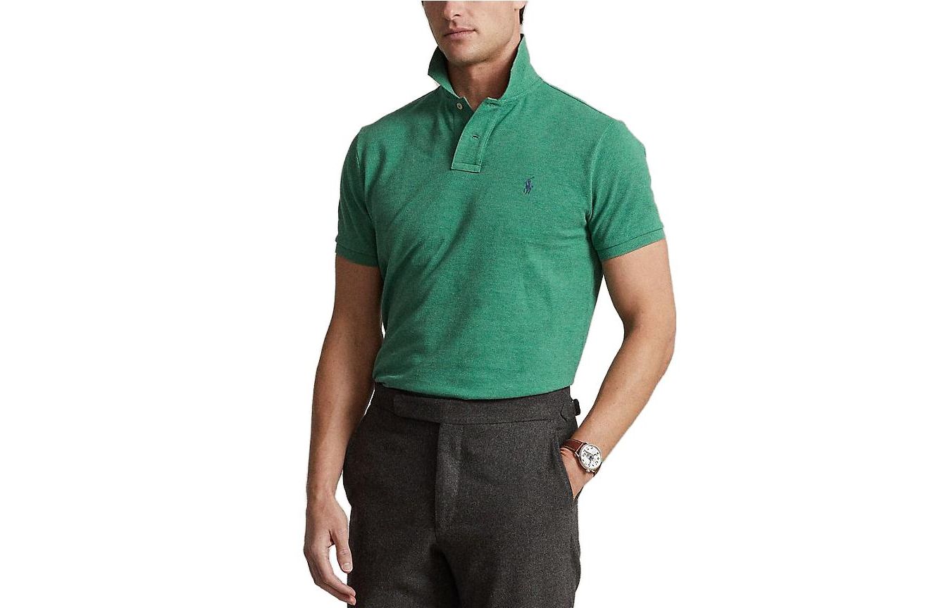 SS23 Футболка поло мужская светло-зеленая Polo Ralph Lauren — фото 2